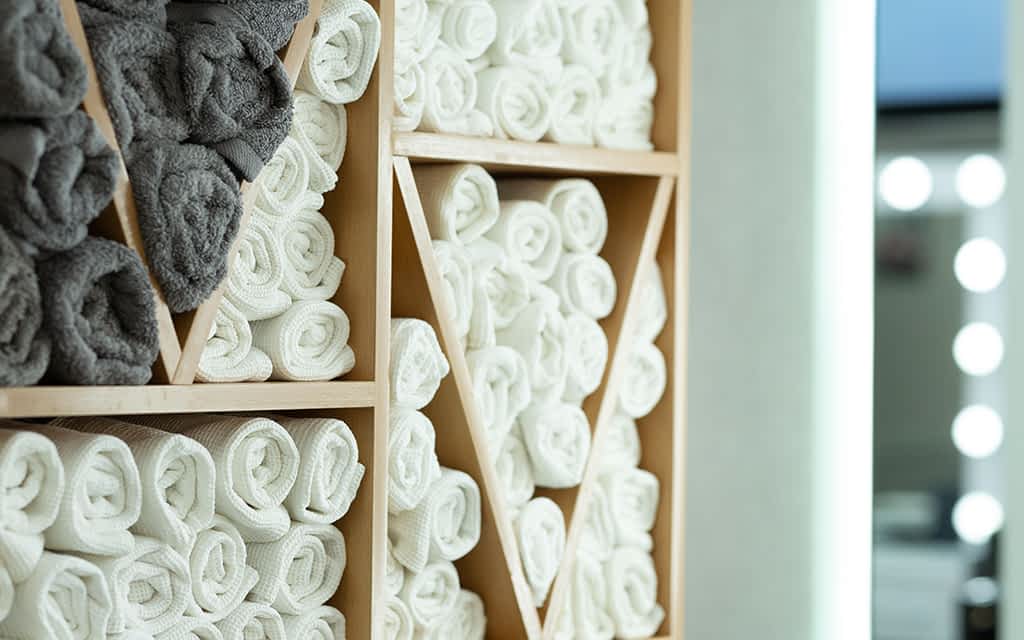 Hair Towels in Saloon